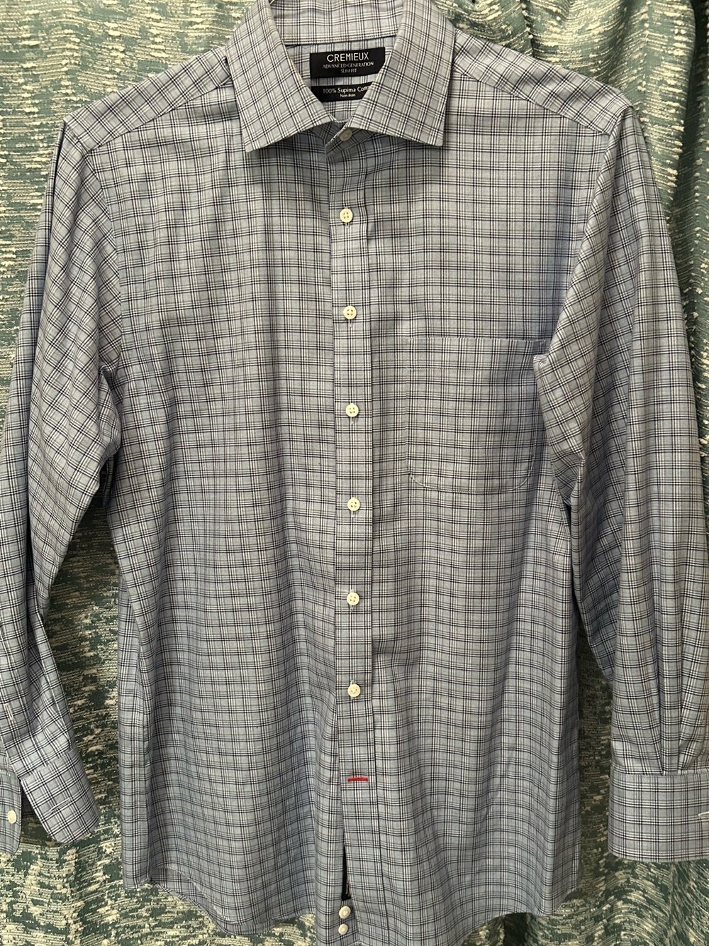 Daniel Cremieux Light Blue and Gray Windowpane Dress Shirt